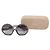 Gafas de sol redondas Chloé Vera Seashell en acetato gris - vista 4