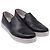 Sneakers slip-on Prada Sport in pelle nera Nero - vista 3