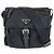 Borsa a tracolla Prada in nylon e pelle Tessuto con logo triangolo Nero