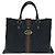 Gucci GG Canvas Leder Tote Bag Schwarz