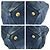 Borsa Tote PRADA Canapa Denim Blu - vista 3