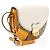 Piccola borsa a tracolla Gucci GG Supreme Padlock Saddle Marrone Beige - vista 2