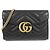 Sac à bandoulière Gucci GG Marmont en cuir matelassé Noir