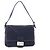 Borsa a tracolla Fendi Mamma Baguette in tela e pelle Blu