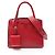 Borsa a 2 vie in pelle Saffiano monocromatica Prada Rosso