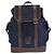 Longchamp Boxford Canvas Leather Backpack Blue