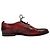 Brogues con lacci Burberry in pelle bordeaux Rosso Bordò