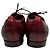 Brogues con lacci Burberry in pelle bordeaux Rosso Bordò - vista 3