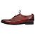 Brogues con lacci Burberry in pelle bordeaux Rosso Bordò - vista 4