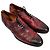 Brogues con lacci Burberry in pelle bordeaux Rosso Bordò - vista 6
