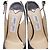 Décolleté slingback con punta aperta Jimmy Choo in glitter argento Metallico - vista 7
