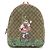 Zaino Gucci GG Supreme in PVC Rosa Multicolore Beige