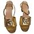 Gucci Sandali con tacco dorati GG Crystal D'oro