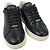 Sneakers in pelle nera Jimmy Choo con accenti argentati Nero Argento