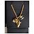 Collana Chanel Afrique Dorata con Perla e Logo CC D'oro - vista 2