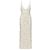 Autre Marque Maxikleid aus Wolle mit Paillettenbesatz The White Edit Collection Christopher John Rogers Weiß Mehrfarben