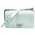 Chanel Boy Medium Flap Bag aus hellblau irisierendem Leder