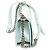 Chanel Boy Medium Flap Bag aus hellblau irisierendem Leder - Ansicht 5