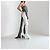 NUEVO Rick Owens FW23 Luxor Runway Distressed Denim Asymmetric Maxi Top Azul Gris - vista 5