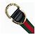 Gürtel Gucci Web Stripe Ring Bamboo Buckle Belt Rot Golden Grün - Ansicht 4