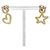 Orecchini Salvatore Ferragamo Gancini Heart Star Swing D'oro