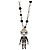 Collana lunga Lion Swing Pearl Chanel Nero