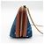 Triomphe Céline Clutch Celine in denim con catena Marrone Blu Multicolore - vista 3