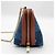 Triomphe Céline Clutch Celine in denim con catena Marrone Blu Multicolore - vista 4