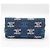 Triomphe Céline Clutch Celine in denim con catena Marrone Blu Multicolore - vista 5