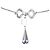 Collier Christian Dior en argent et strass Argenté - vue 3