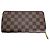 Cartera Zippy Louis Vuitton Damier Canvas Long N41661 Marrón Castaño Damier ebene