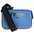 Pochette Fendi in pelle blu