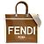 Borsa shopper Sunshine Medium da donna Fendi Marrone Crudo