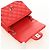 CHANEL Mini Matelasse 17 Chain Bag Lamb Skin Red Silver CC Auth 189072SM Argento Rosso - vista 16