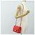 CHANEL Mini Matelasse 17 Chain Bag Lamb Skin Red Silver CC Auth 189072SM Argento Rosso - vista 27
