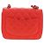 CHANEL Mini Matelasse 17 Chain Bag Lamb Skin Red Silver CC Auth 189072SM Argento Rosso - vista 3