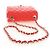 CHANEL Mini Matelasse 17 Chain Bag Lamb Skin Red Silver CC Auth 189072SM Argento Rosso - vista 8