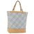 BURBERRY Nova Check Tote Bag Canvas Hellblau Beige Auth 190551