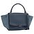 Céline Borsa Trapeze CELINE in scamosciato blu e oro 2way Auth ka5040 D'oro