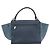 Céline Borsa Trapeze CELINE in scamosciato blu e oro 2way Auth ka5040 D'oro - vista 3
