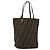 Borsa Tote FENDI Zucca Canvas Nero Marrone Auth 188589