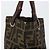 Borsa Tote FENDI Zucca Canvas Nero Marrone Auth 188589 - vista 5