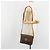 Céline Borsa a tracolla circolare CELINE Macadam Canvas PVC Pelle Marrone Oro Auth 189684 D'oro - vista 23
