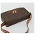 Céline Borsa a tracolla circolare CELINE Macadam Canvas PVC Pelle Marrone Oro Auth 189684 D'oro - vista 6