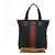 GUCCI Web Sherry Line Canvas Tote Bag Schwarz Silber 631245 Auth 186564V - Ansicht 24