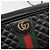 Borsa GUCCI GG Marmont Web Sherry Line in pelle traforata nera e oro 541051 Auth mr2530 Nero D'oro - vista 14