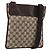 Borsa a tracolla GUCCI GG Canvas Beige Argento 27639 Auth 189298A