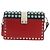 Borsa a tracolla PRADA Comic Electra in pelle rossa e argento Auth BA13728V Rosso - vista 3