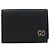 GUCCI Card Case Leather Black Silver Auth 189021A Silvery - view 2