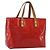 LOUIS VUITTON Monogram Vernis Reade PM Handtasche Rouge M91088 LV Auth 189168 Rot